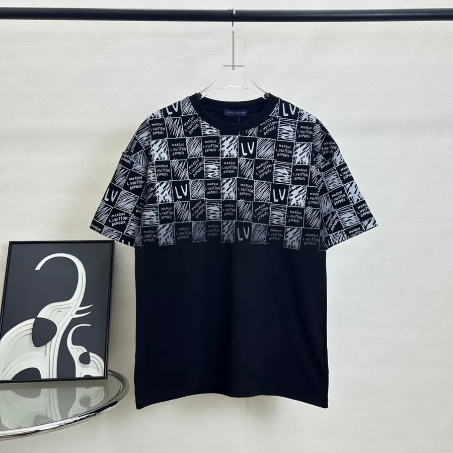 LVV Celestine Exclusive Gradient Checkered Short Sleeve