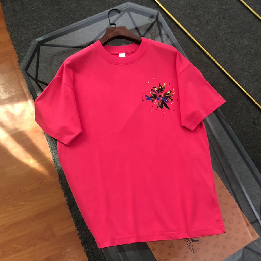 Cherished 2025 New Collection Embroidered Graffiti Print Short Sleeve T Shirt