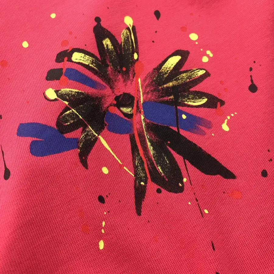Cherished 2025 New Collection Embroidered Graffiti Print Short Sleeve T Shirt
