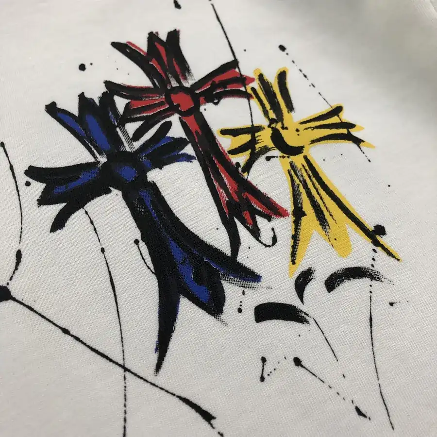 Cherished 2025 New Design Graffiti Print Short Sleeve T Shirt