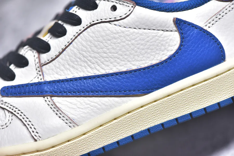 Travis Scott x Air Jordan AJ1 Low OG SP TS White Blue DM7866 104