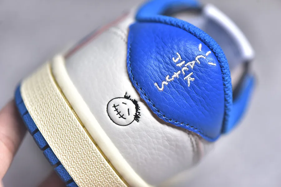 Travis Scott x Air Jordan AJ1 Low OG SP TS White Blue DM7866 104
