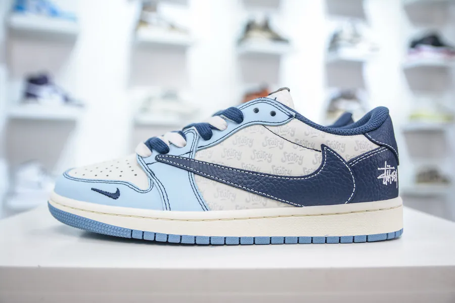TS x Air 1 Low Collaboration White Blue