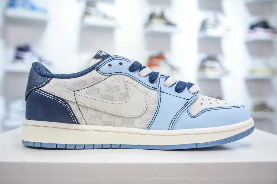 TS x Air 1 Low Collaboration White Blue