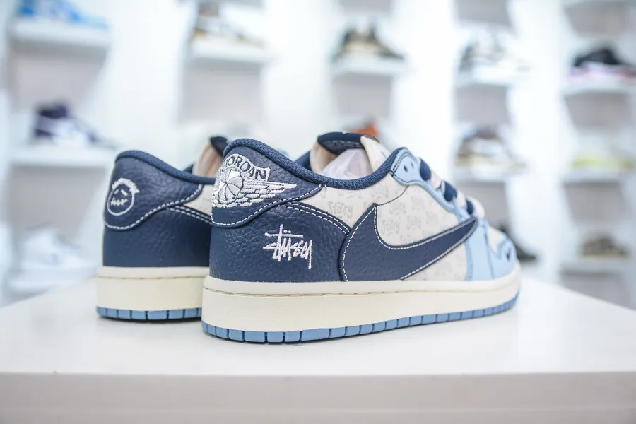 TS x Air 1 Low Collaboration White Blue