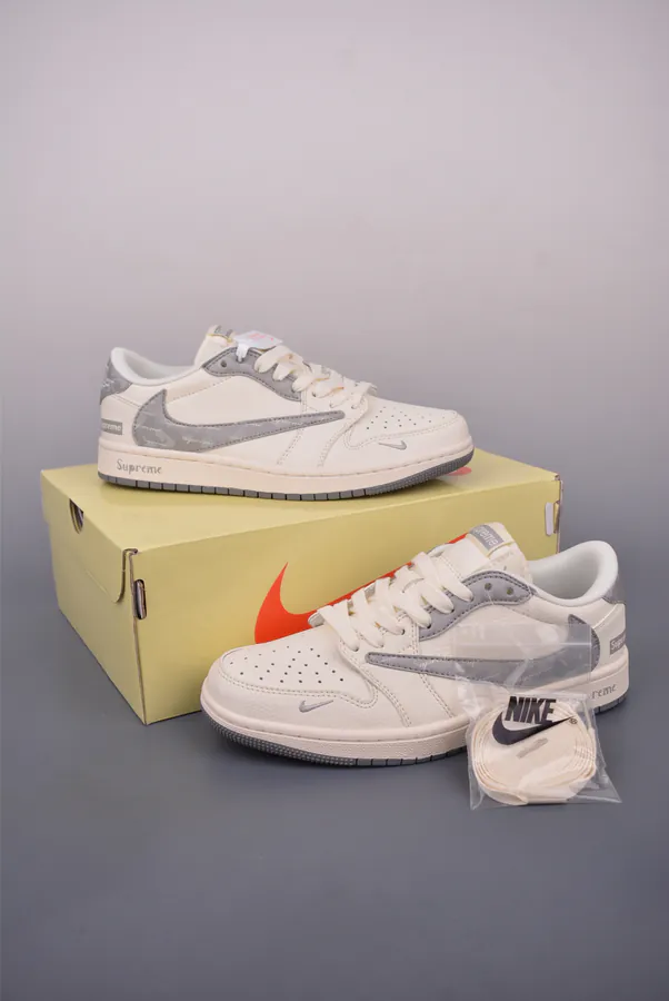 Fraent x Travis Scott x Air 1 Low 三方联名低帮倒钩鞋