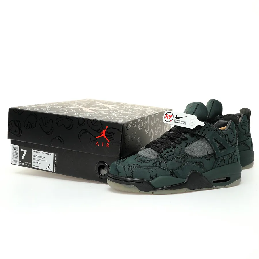 KAWS x Air 4 Retro 'Black' Sneaker