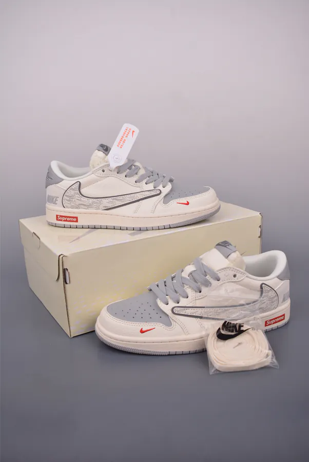 Fraent x Travis Scott x Air 1 Low Triple Collaboration Low Sneaker