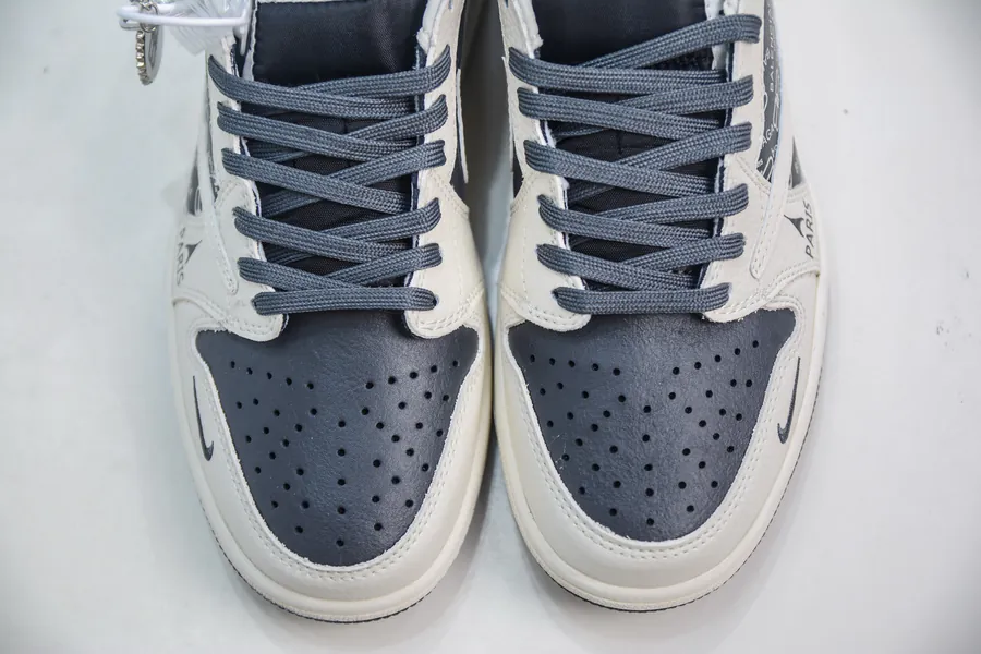 TS x Air 1 Low OG Version White and Gray Custom Color