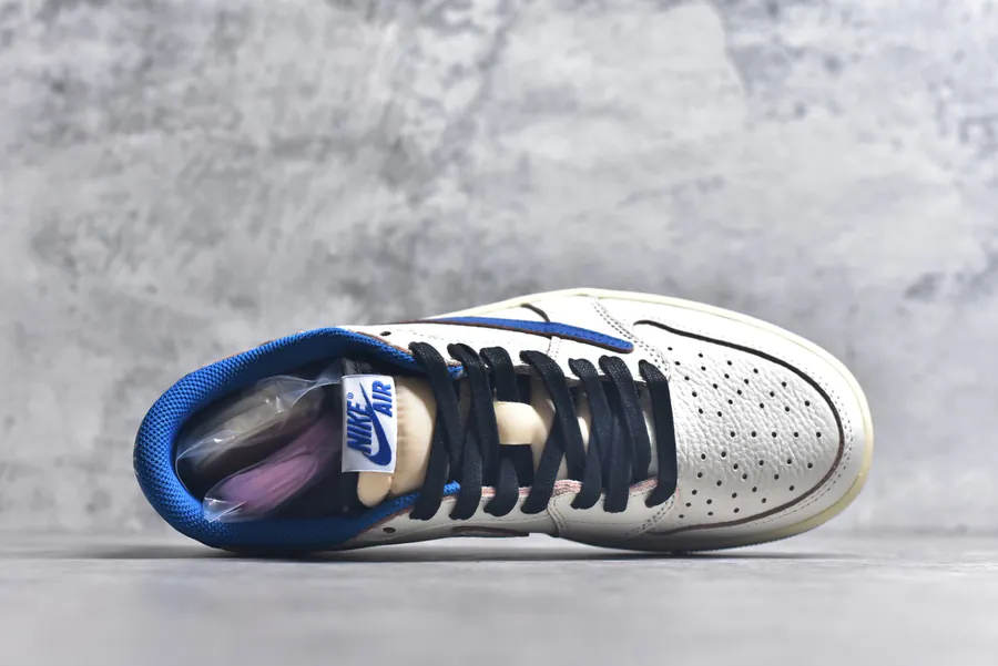 Travis Scott x Air Jordan AJ1 Low OG SP TS White Blue DM7866 104