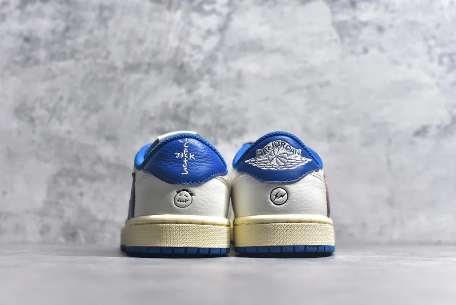 Travis Scott x Air Jordan AJ1 Low OG SP TS White Blue DM7866 104