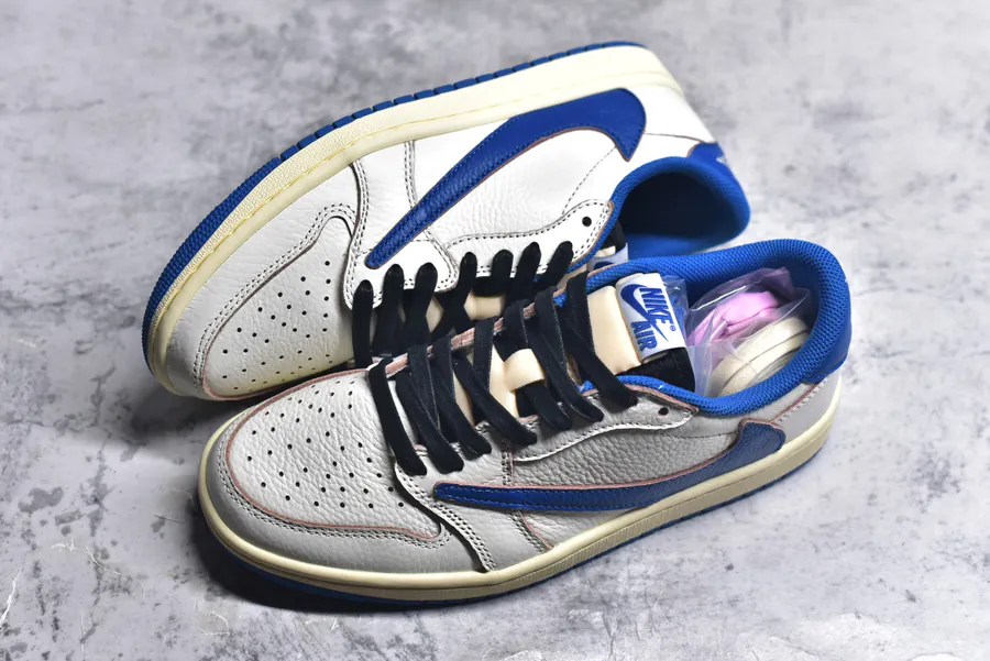 Travis Scott x Air Jordan AJ1 Low OG SP TS White Blue DM7866 104