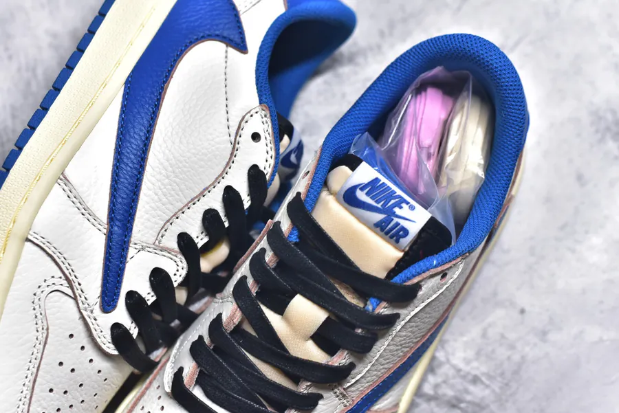 Travis Scott x Air Jordan AJ1 Low OG SP TS White Blue DM7866 104