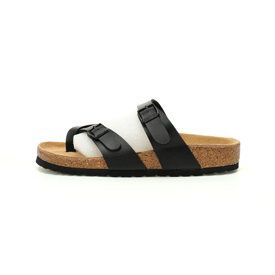 Birkenstock Mayari Sandals Leather Black Brown, Adjustable Buckle, Comfortable Footwear