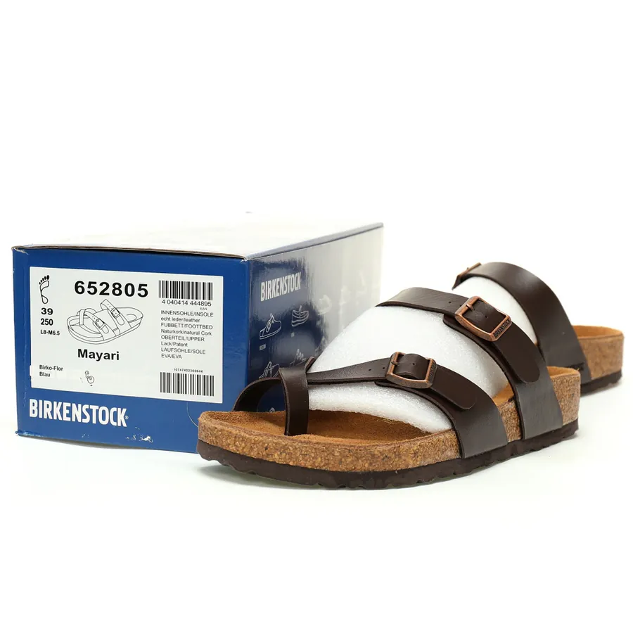 Birkenstock Mayari Sandals Vintage Leather Upper, Adjustable Buckle, Comfortable Footbed
