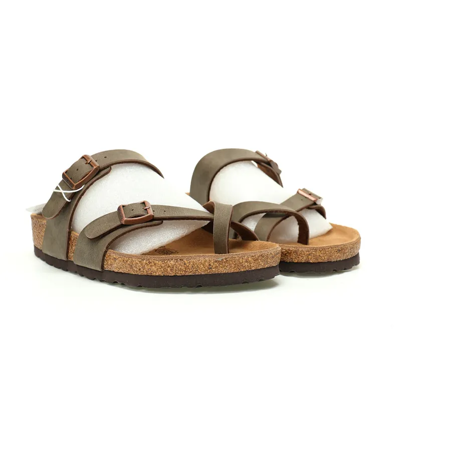 Birkenstock Mayari Sandals Classic Leather Upper, Adjustable Buckle, Vintage Softwood Sole