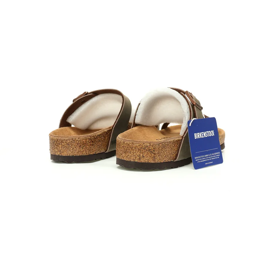 Birkenstock Mayari Sandals Classic Leather Upper, Adjustable Buckle, Vintage Softwood Sole