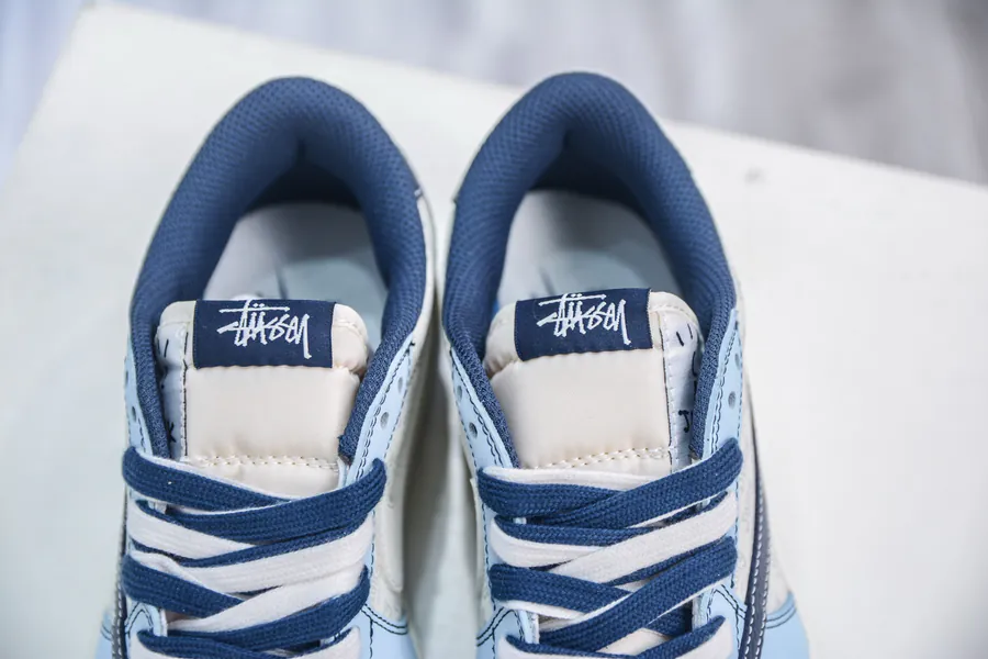 TS x Air 1 Low Collaboration White Blue Custom Color