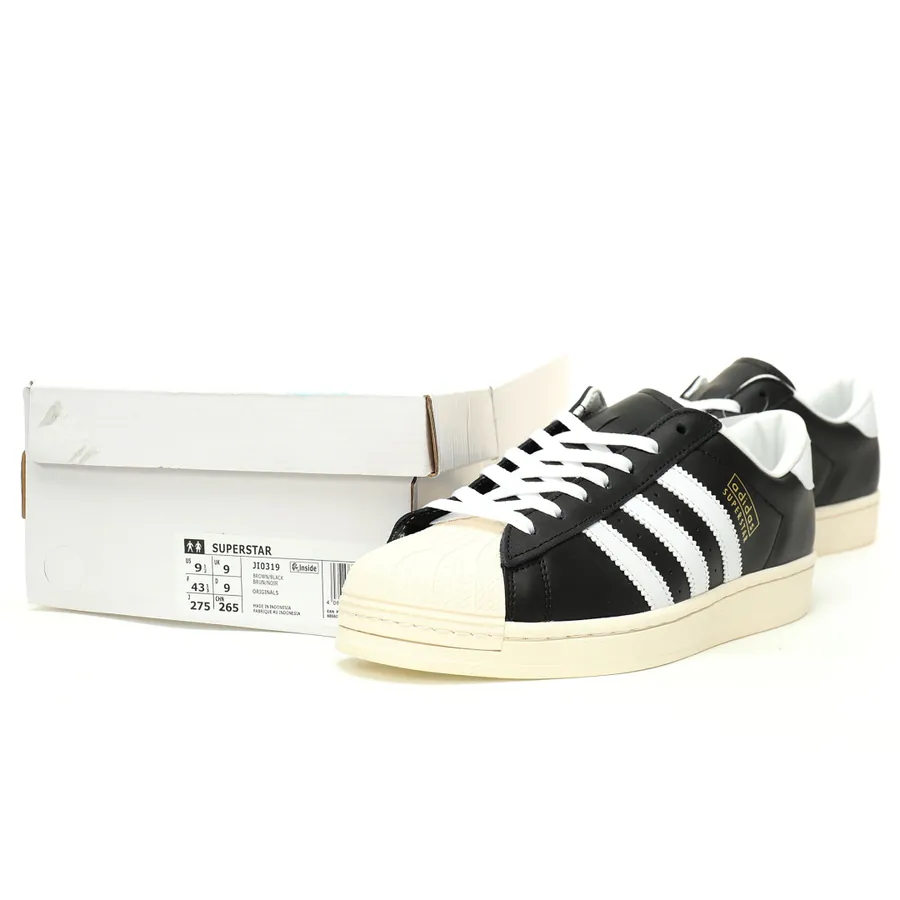 Originals Superstar OG Vintage Black White Leather Low Top Sneaker