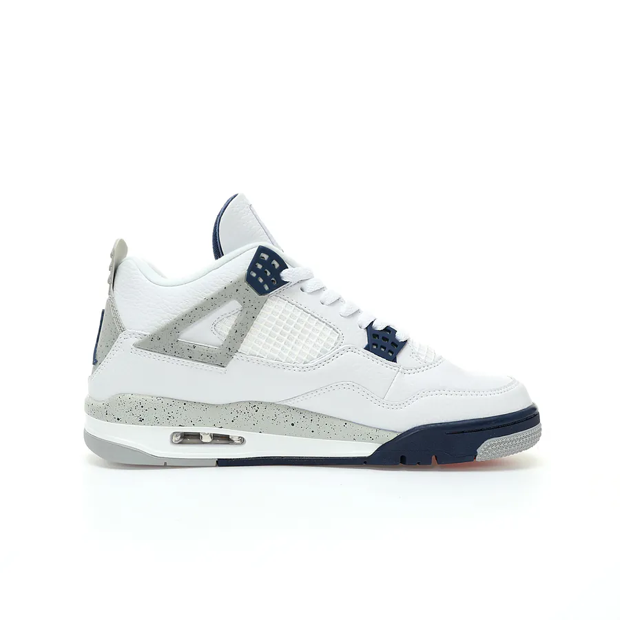 4th Generation Retro Basketball Shoes White Midnight Navy