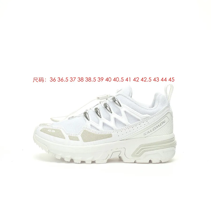 Salomon Men's and Women's Shoes All White OG Series Low Top Urban Trail Running Sneakers