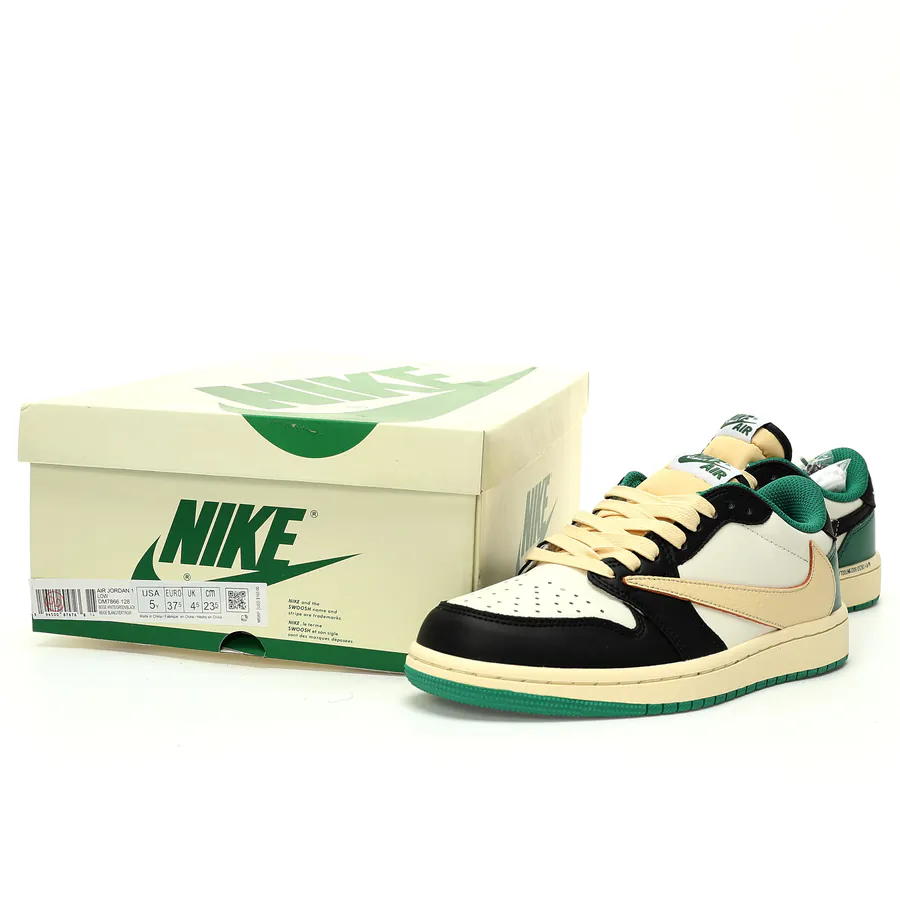 TS Collaboration Lightning Black Green Toe Sneaker
