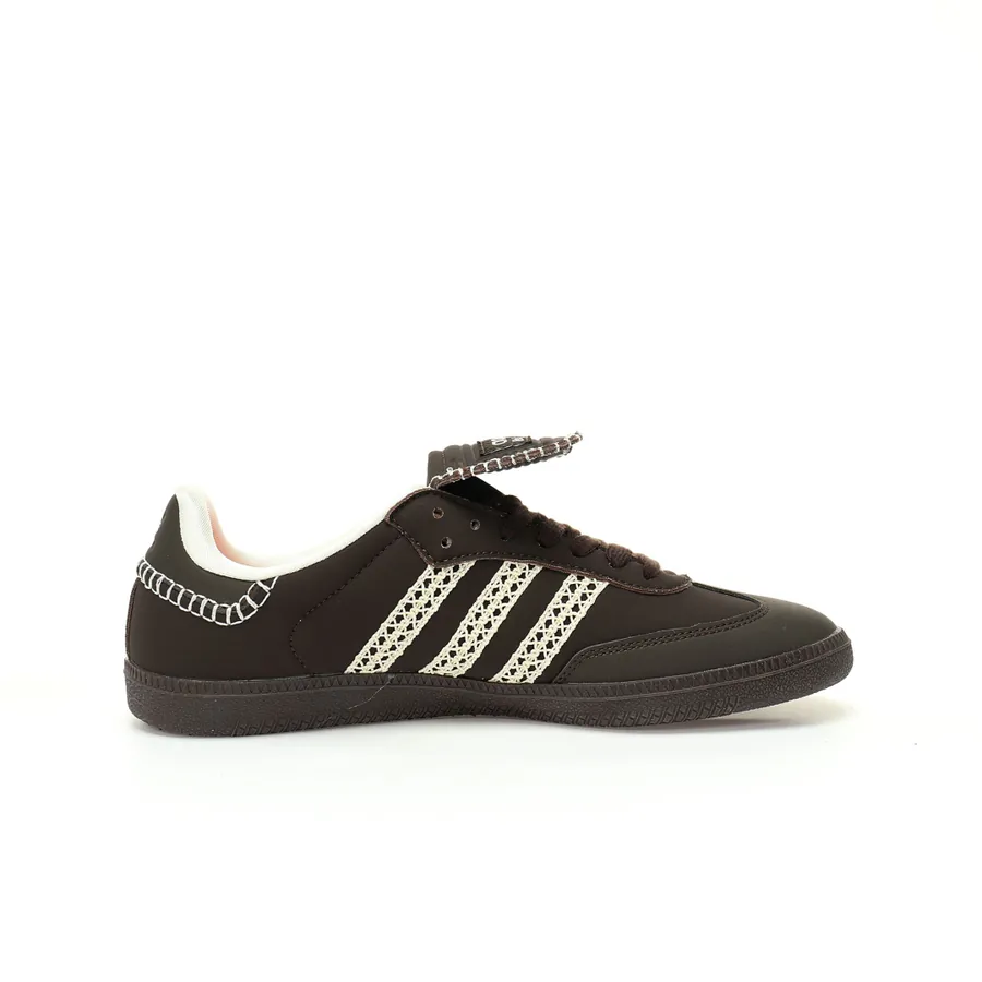 Originals Wmns Samba OG Classic Leather Black Coffee Brown White Zipper Low Top Sneakers