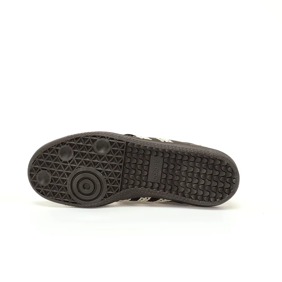 Originals Wmns Samba OG Classic Leather Black Coffee Brown White Zipper Low Top Sneakers