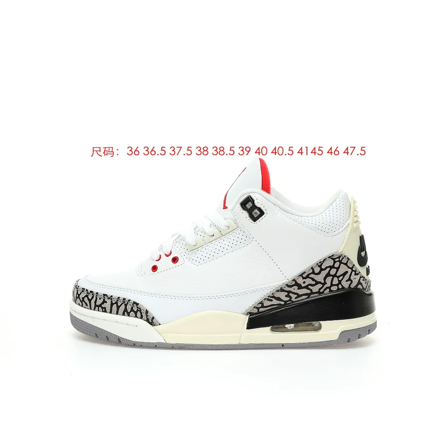 Michael Jordan 3 Retro White Cement Reimagined Basketball Shoe