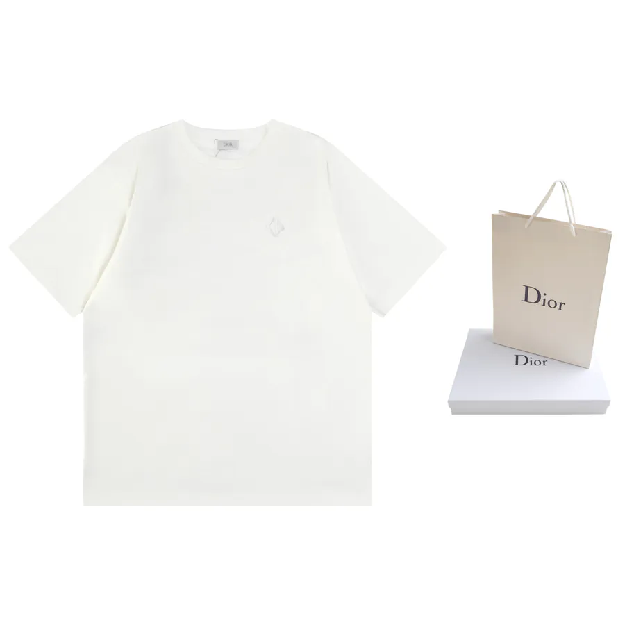 Diamond 2025 Autumn New Collection Reflective Embroidery Short Sleeve