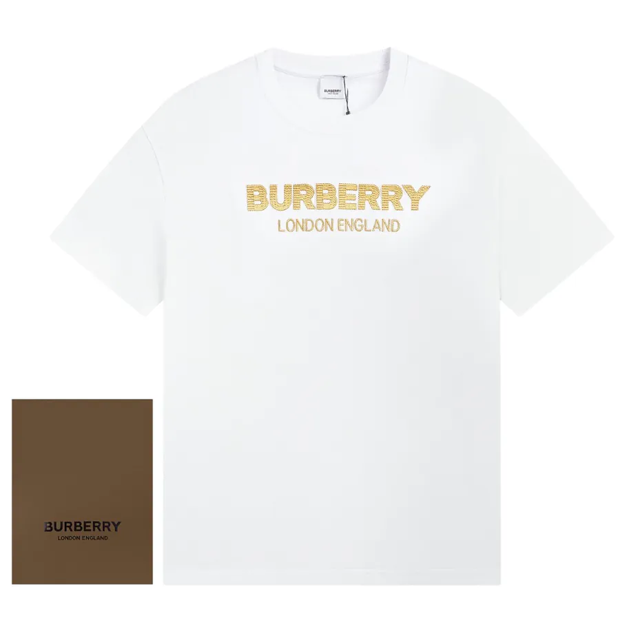 BUR Barbour Logo High Density Embroidered T Shirt for Men and Women