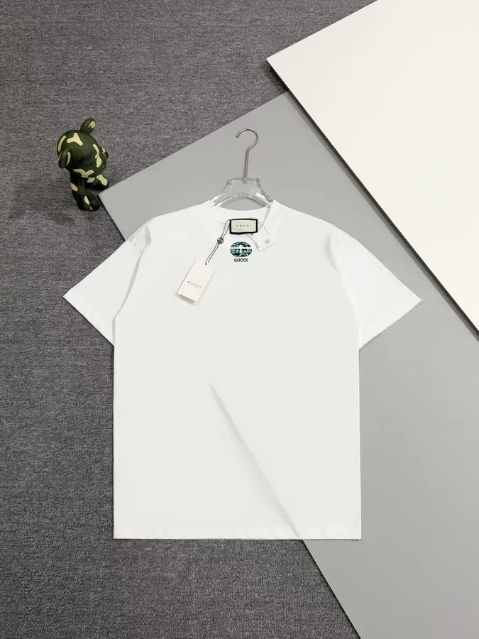 Premium Quality GUC Starry Supply 1x1 Double Weave 280g Cotton T Shirt with Letter Logo Embroidery