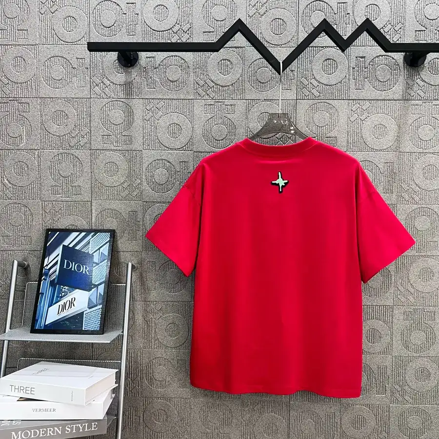 DIO辰星专供 Double Color Letter Cross Logo T Shirt