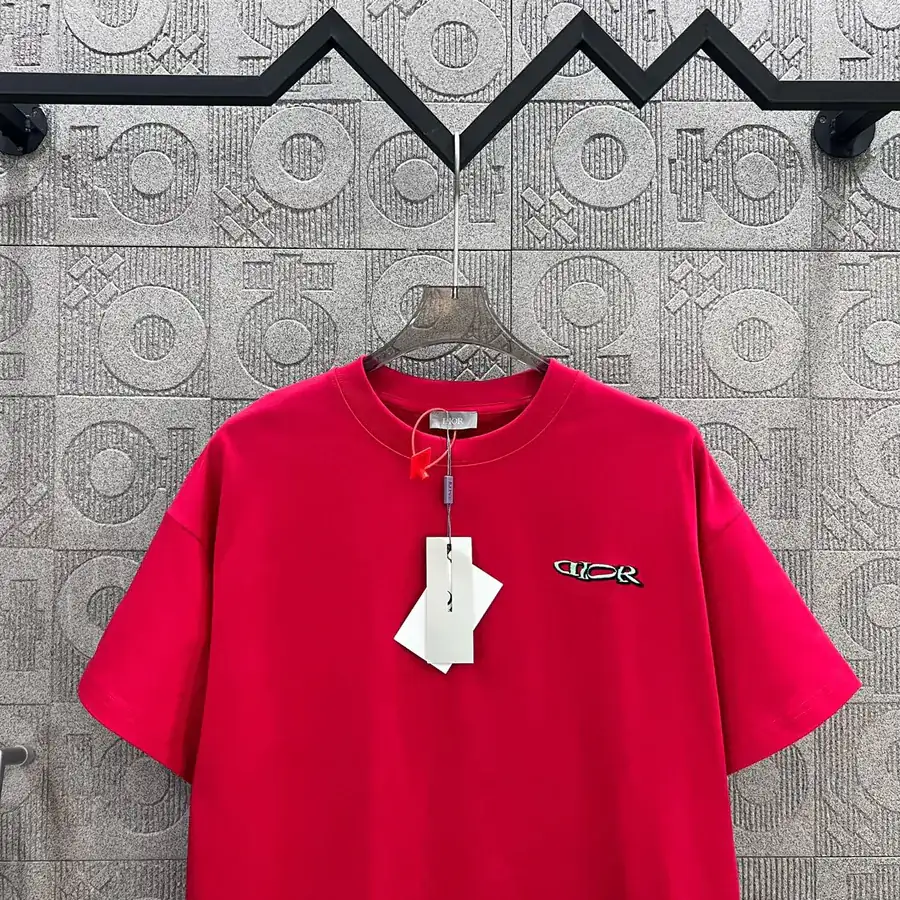 DIO辰星专供 Double Color Letter Cross Logo T Shirt