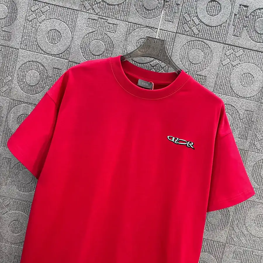 DIO辰星专供 Double Color Letter Cross Logo T Shirt