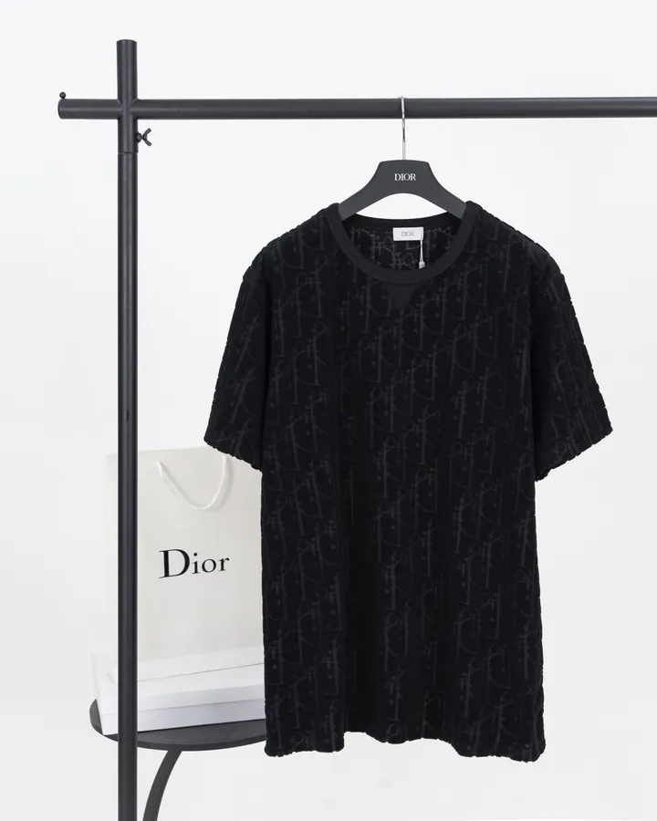 DIO辰星 Exclusive Lettering Classic Embroidered T Shirt