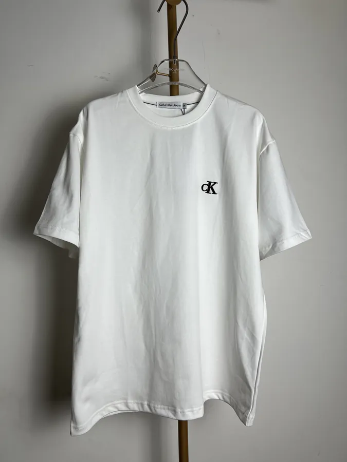 Cain Klein Classic Logo Embroidered Round Neck Short Sleeve