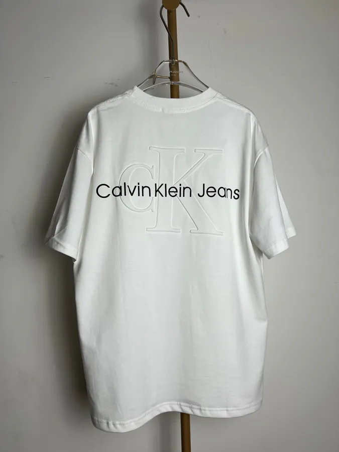 Cain Klein Classic Logo Embroidered Round Neck Short Sleeve