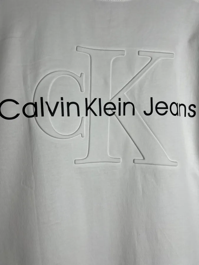 Cain Klein Classic Logo Embroidered Round Neck Short Sleeve