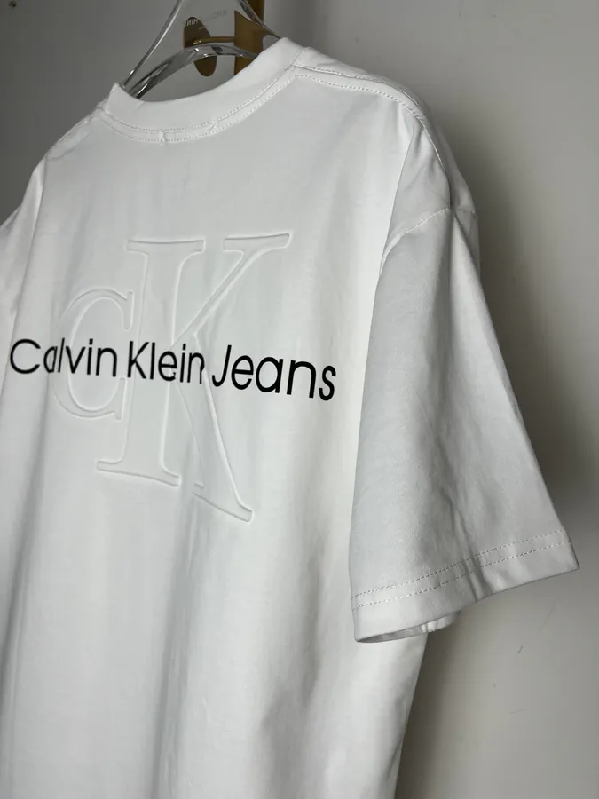 Cain Klein Classic Logo Embroidered Round Neck Short Sleeve