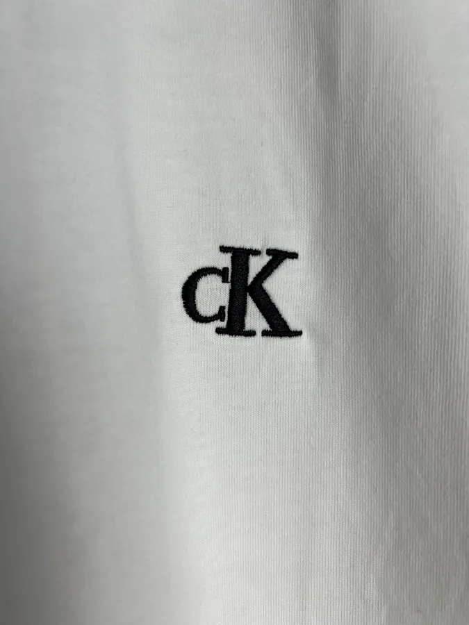 Cain Klein Classic Logo Embroidered Round Neck Short Sleeve