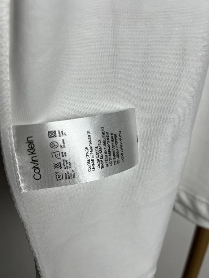Cain Klein Classic Logo Embroidered Round Neck Short Sleeve