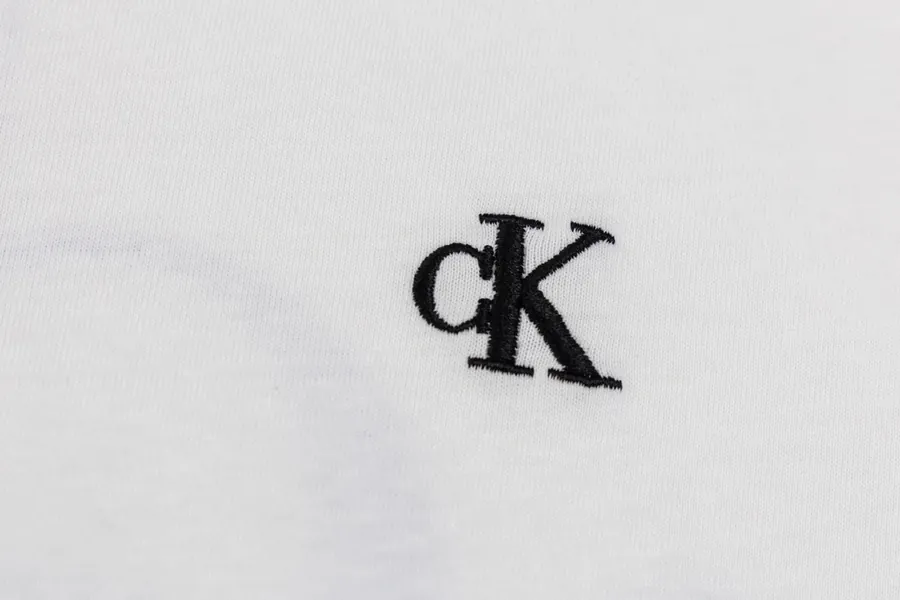 Cain Klein Classic Logo Embroidered Round Neck Short Sleeve
