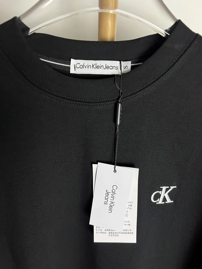 Cain Klein Classic Logo Embroidery Round Neck Short Sleeve