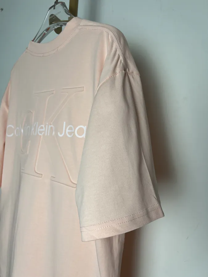 Cain Klein Classic Logo Embroidered Round Neck Short Sleeve