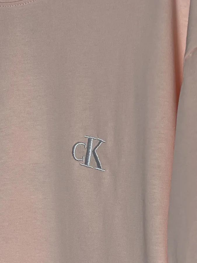 Cain Klein Classic Logo Embroidered Round Neck Short Sleeve