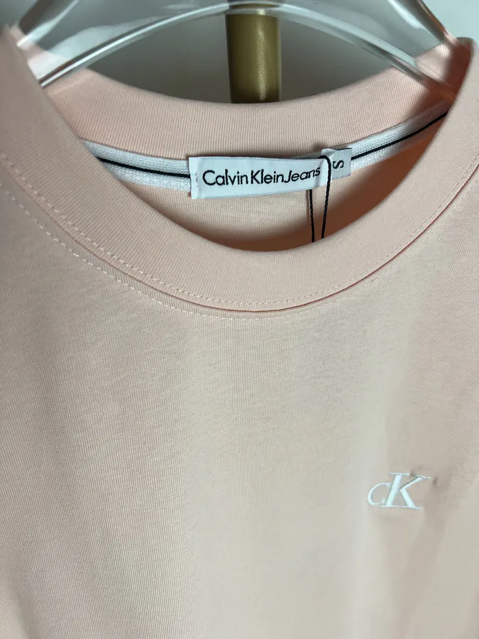Cain Klein Classic Logo Embroidered Round Neck Short Sleeve