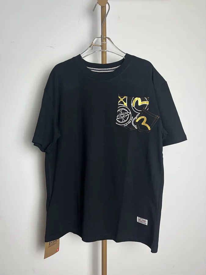 EVISU 2025 Multifunctional Print T Shirt with Multiple Pockets