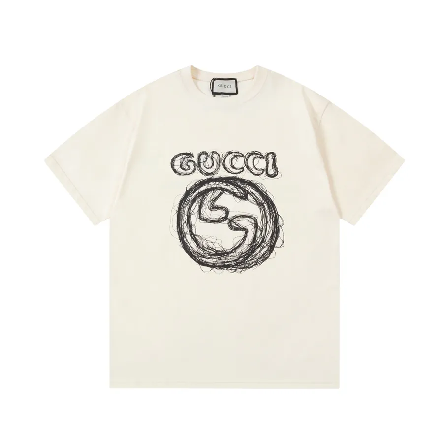 GUC辰星 | High Quality Curved Letter Short Sleeve