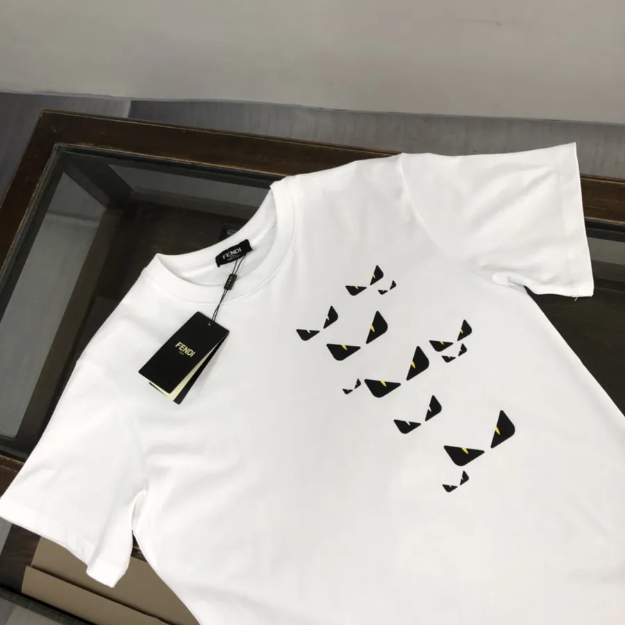 FENDI 25ss Printed Round Neck Short Sleeve T Shirt